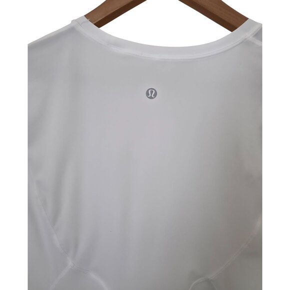 Lululemon Into the Sun White Short Sleeve Athleisure Short Sleeve Tee Top Sz 8 - Picture 6 of 9